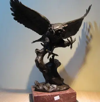 Western Art Decor Copper Bronze Marble Base Sculpture Owl Bird Statue Figurine 8.02
Western Art Decor Copper Bronze Marble Base Sculpture Owl Bird Statue Figurine 8.02