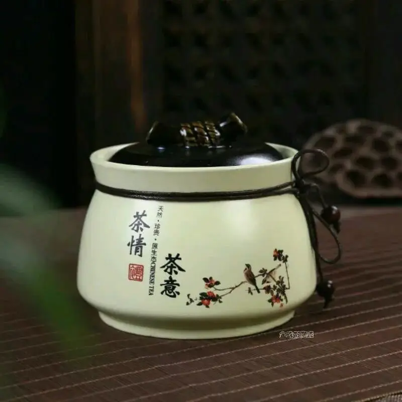 Ge Kiln Tea Caddy Ceramic Half Jin Pu'er Tea Sealed Tank Household Porcelain Jar Decorations Multifunctional Tea Storage Pot
Ge Kiln Tea Caddy Ceramic Half Jin Pu'er Tea Sealed Tank Household Porcelain Jar Decorations Multifunctional Tea Storage Pot