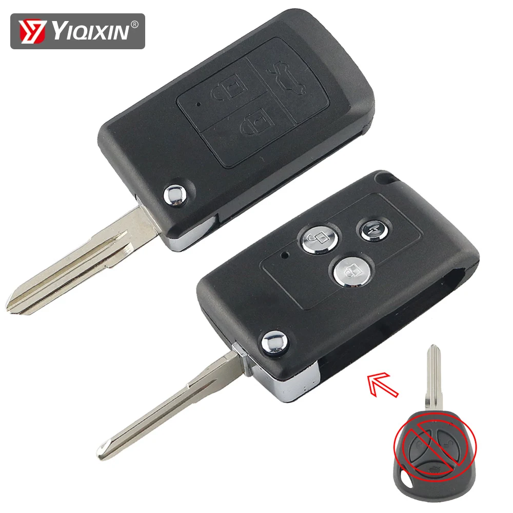 

YIQIXIN Modified Key Case For Lada Priora Kalina Niva Vaz Granta Samara 2108 Xray Remote Car Key Shell Cover Folding 3 Button