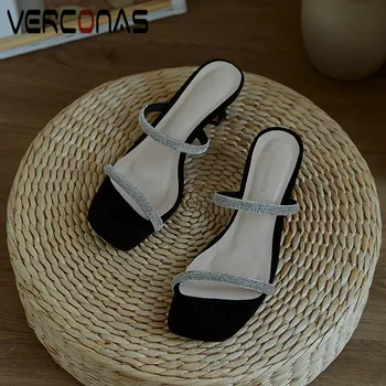 VERCONAS 2020 Sexy Woman Sandals Women Pumps Woman Slippers Summer Crystal Decoration Square Toe Square High Heels Shoes Woman
VERCONAS 2020 Sexy Woman Sandals Women Pumps Woman Slippers Summer Crystal Decoration Square Toe Square High Heels Shoes Woman