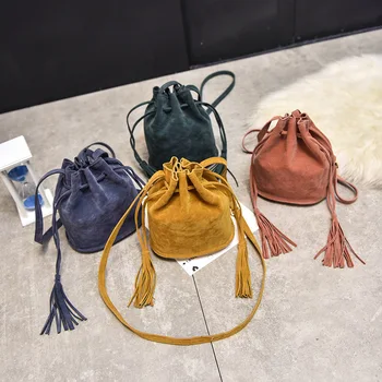 Fashion Scrub Women Bucket Bag Tassel Design Solid Color Messenger Bag High Quality Shoulder Bag Simple Crossbody Bag Tote Purse
Fashion Scrub Women Bucket Bag Tassel Design Solid Color Messenger Bag High Quality Shoulder Bag Simple Crossbody Bag Tote Purse