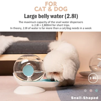 2.8L Pet Waterer Feeder Creative Snail Shaped Automatic Water Drinking Dispenser Large Capacity Water Dispenser for Dogs Cats
2.8L Pet Waterer Feeder Creative Snail Shaped Automatic Water Drinking Dispenser Large Capacity Water Dispenser for Dogs Cats