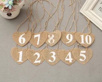1000pcs jute Hessian burlap Table Number heart cards from 1 to10 rustic wedding centerpieces decor vintage wedding decoration
1000pcs jute Hessian burlap Table Number heart cards from 1 to10 rustic wedding centerpieces decor vintage wedding decoration