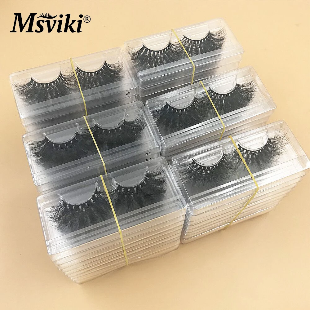 

Makeup Eyelash Wholesale 25MM Mink Eyelashes Thick Fluffy 8D False Lash Vendor Dramatic Natural 3D 5D Lashes In Bulk Tools