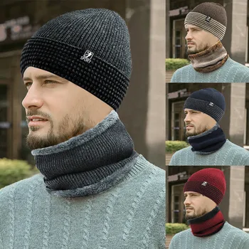 Men Warm Beanie Winter Thicken Knit Windproof Cap Hat And Scarf Two-Piece Set reusable face-mask Fashion Mouth Face Scarf
Men Warm Beanie Winter Thicken Knit Windproof Cap Hat And Scarf Two-Piece Set reusable face-mask Fashion Mouth Face Scarf