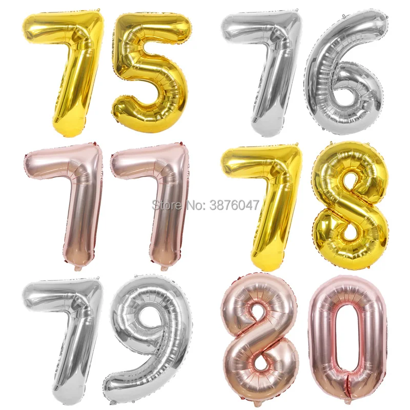 40inch number 75 76 77 78 69 80 balloon gold silver anniversary party decoration 75th 76th 77th 78th 79th 80th birthday balloons
40inch number 75 76 77 78 69 80 balloon gold silver anniversary party decoration 75th 76th 77th 78th 79th 80th birthday balloons