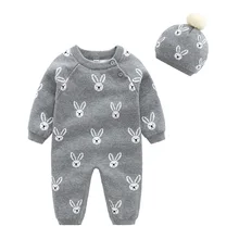 NEW Autumn and winter new born baby clothes cute rabbit pattern double knitted jumpsuit baby boy girl romper
NEW Autumn and winter new born baby clothes cute rabbit pattern double knitted jumpsuit baby boy girl romper