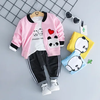 Autumn Baby Clothing Set Cute Panda Print Cotton Zipper Coat White T-Shirt Pants 3pcs Suit Quallity Toddler Boys Girls Clothing 
Autumn Baby Clothing Set Cute Panda Print Cotton Zipper Coat White T-Shirt Pants 3pcs Suit Quallity Toddler Boys Girls Clothing