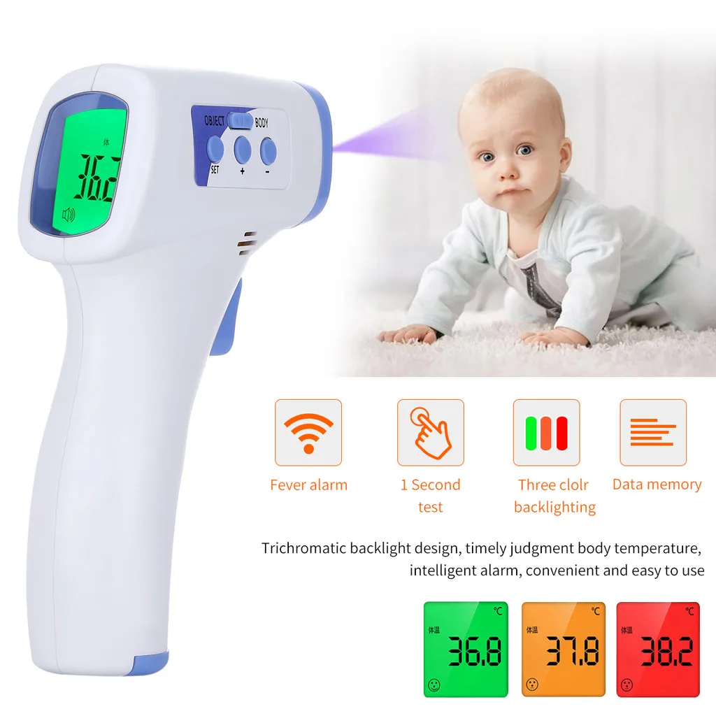 Forehead Non Contact Infrared Baby Thermometer Lcd Body Temperature Fever Digital Ir Measurement Tool Gun For Baby Adult #LR2
Forehead Non Contact Infrared Baby Thermometer Lcd Body Temperature Fever Digital Ir Measurement Tool Gun For Baby Adult #LR2