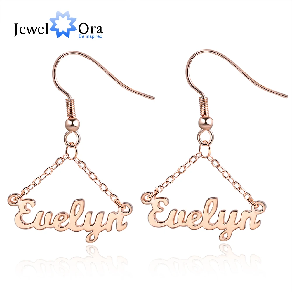 

JewelOra Personalized Custom Name Earrings Unique Nameplate Tassel Drop Earrings for Women Anniversary Gifts for Girlfriend