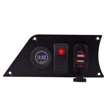 1 Set 12V DC Red LED Rocker Switch Panel with Dual USB Charger Voltmeter for Racing Car RV
1 Set 12V DC Red LED Rocker Switch Panel with Dual USB Charger Voltmeter for Racing Car RV