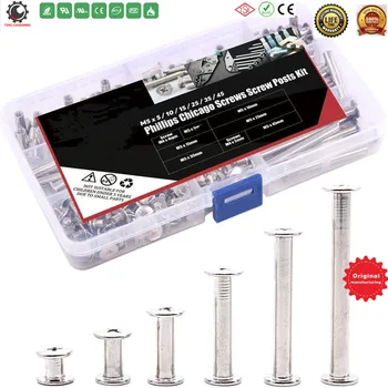 M5x5-45mm Phillips Chicago Screw Binding Screws Posts Assortment Kit for Scrapbook Photo Albums Binding,Purses Belt Repair
M5x5-45mm Phillips Chicago Screw Binding Screws Posts Assortment Kit for Scrapbook Photo Albums Binding,Purses Belt Repair