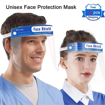 5Pcs Unisex Transparent Facial Protection Face Mask Oil Splash Proof Dust Windproof Safety Mask Anti-UV Anti-shock Face Shield 
5Pcs Unisex Transparent Facial Protection Face Mask Oil Splash Proof Dust Windproof Safety Mask Anti-UV Anti-shock Face Shield