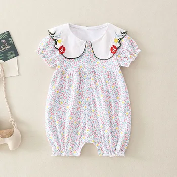 Infant Summer Wear Clothes Short Sleeve 3-7 Month Female Baby Crawling Clothes 6 Princess Onesie Western Style Thin 
Infant Summer Wear Clothes Short Sleeve 3-7 Month Female Baby Crawling Clothes 6 Princess Onesie Western Style Thin