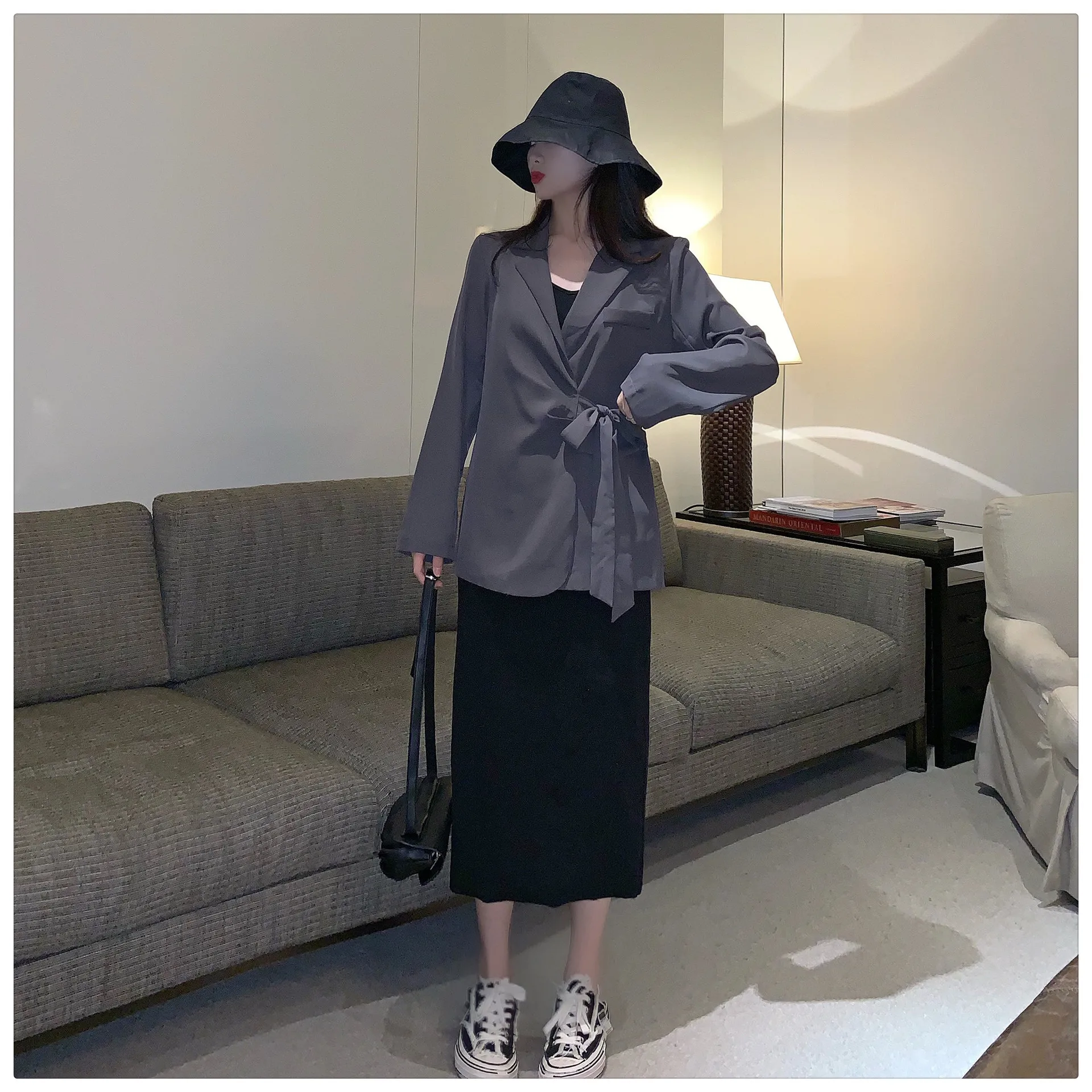 Control 5 Photo Shoot ~ Net Price Korean-style Fashion Loose Elegant Slimming Bandage Cloth Suit Jacket Women's 6078 #
Control 5 Photo Shoot ~ Net Price Korean-style Fashion Loose Elegant Slimming Bandage Cloth Suit Jacket Women's 6078 #