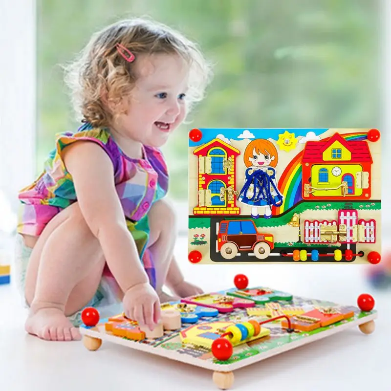 Open Lock Board Wooden Puzzle Educational Toys for Children Kids Training Game Y4UD
Open Lock Board Wooden Puzzle Educational Toys for Children Kids Training Game Y4UD