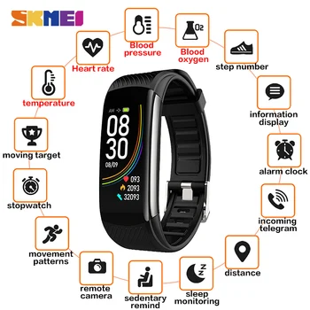 SKMEI Waterproof Men Digital Watch Body Temperature Measurement Heart Rate Monitor Sports Watches Relogio Masculino C6T Clock
SKMEI Waterproof Men Digital Watch Body Temperature Measurement Heart Rate Monitor Sports Watches Relogio Masculino C6T Clock