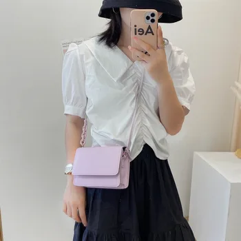 Mini bag female solid color PU leather 2020 new simple and wild small fresh fashion girl shoulder slung small square bag clutch
Mini bag female solid color PU leather 2020 new simple and wild small fresh fashion girl shoulder slung small square bag clutch
