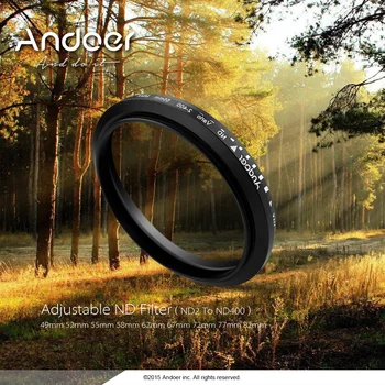 Andoer 82mm Camera Lens ND Fader Neutral Density Adjustable ND2 to ND400 Variable Filter for Canon Nikon DSLR Camera Lens Filter
Andoer 82mm Camera Lens ND Fader Neutral Density Adjustable ND2 to ND400 Variable Filter for Canon Nikon DSLR Camera Lens Filter