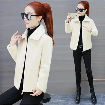 Women 2019 Autumn Winter New Faux Mink Wool Coat Outerwear Female Warm Thick Jacket Overcoat Abrigos Mujer Invierno Z76 
Women 2019 Autumn Winter New Faux Mink Wool Coat Outerwear Female Warm Thick Jacket Overcoat Abrigos Mujer Invierno Z76