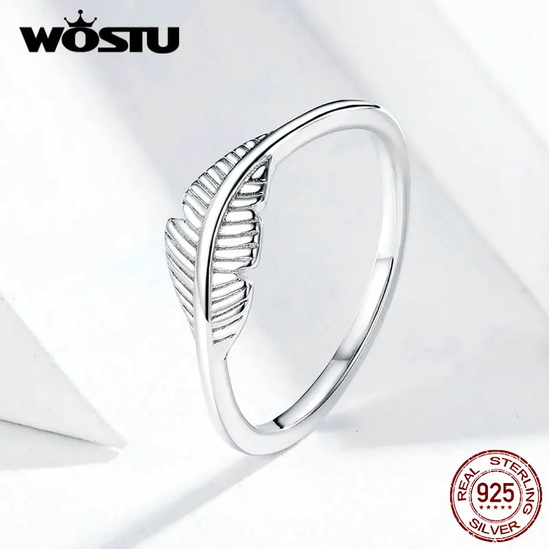 WOSTU 2019 New Feather Rings 100% Real 925 Sterling Silver Beautiful Rings For Women Making Jewelry Gift FIR582
WOSTU 2019 New Feather Rings 100% Real 925 Sterling Silver Beautiful Rings For Women Making Jewelry Gift FIR582