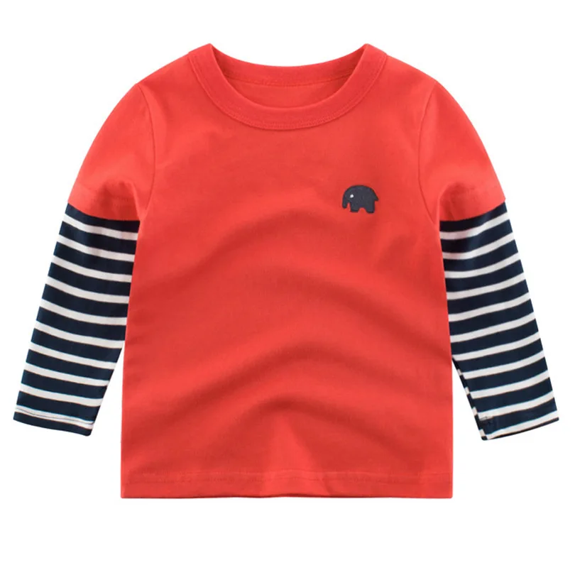 Spring Autumn For 2-8 9 10 Years Children Cotton Striped Color Patchwork Cartoon Elephant Baby Kids Boys Long Sleeve T-Shirt
Spring Autumn For 2-8 9 10 Years Children Cotton Striped Color Patchwork Cartoon Elephant Baby Kids Boys Long Sleeve T-Shirt