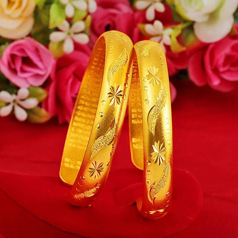 Open Frosted Bracelet Bangle Women Yellow Gold Filled Classic Dubai Jewelry Wedding Party Gift
Open Frosted Bracelet Bangle Women Yellow Gold Filled Classic Dubai Jewelry Wedding Party Gift