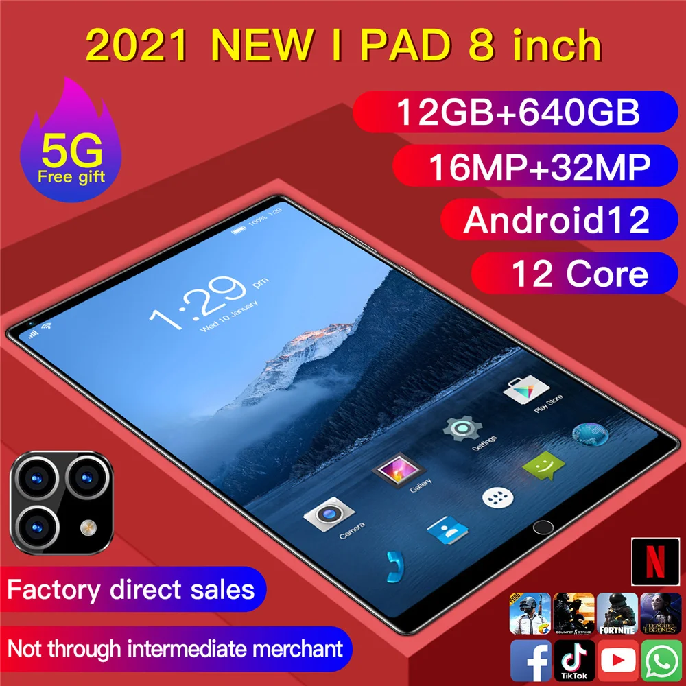 Newest 8 Inch 10 Core 8GB+128GB Large Android 5.1 WiFi Tablet PC Dual SIM Camera Bluetooth 4G Call Phone Game | Мобильные телефоны