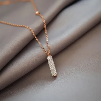 Korean-style Rose Gold Titanium Steel Non-mainstream Sense of Design Is Not Easy to Fade Simple Clavicle Pendant Neck Pendant Fu
Korean-style Rose Gold Titanium Steel Non-mainstream Sense of Design Is Not Easy to Fade Simple Clavicle Pendant Neck Pendant Fu