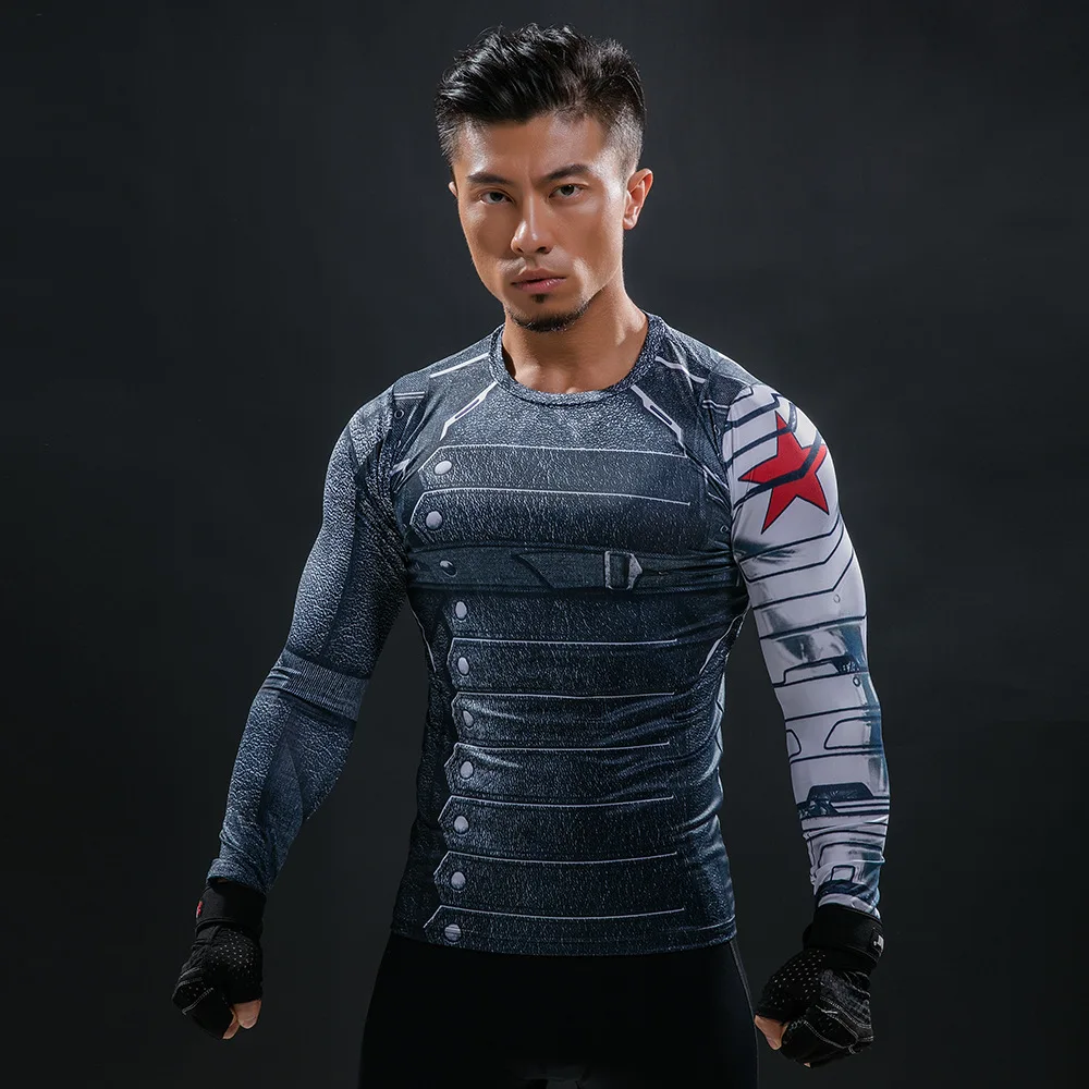 2019 Newest Captain America Compression Shirts Men T Shirt 3D Bodybuilding Long Sleeve Tees High elasticity Brand Mens Clothing
2019 Newest Captain America Compression Shirts Men T Shirt 3D Bodybuilding Long Sleeve Tees High elasticity Brand Mens Clothing