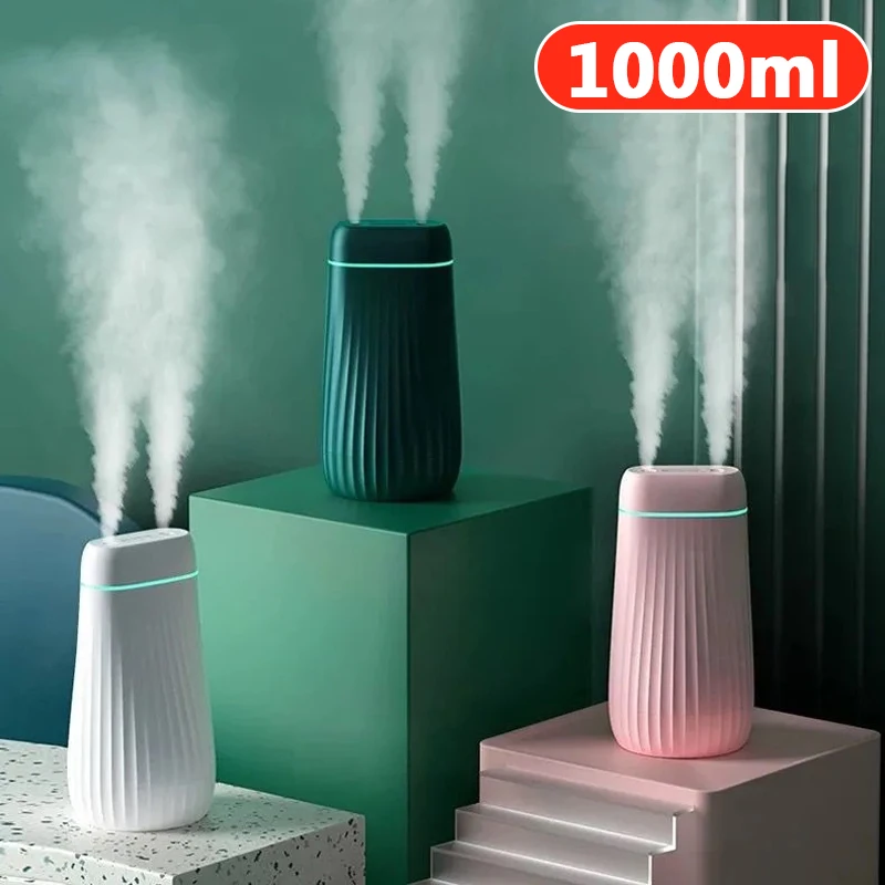 New Air Humidifier 1L High Capacity Ultrasonic Aroma Essential Oil Diffuser For Home Car With USB Aromatherapy Cool Mist Maker | Дом и сад