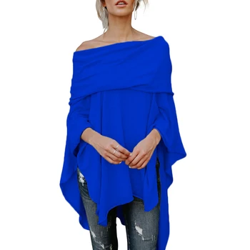 Women T shirts Asymmetrical Spring Off Cold Shoulder Shawl Tops Loose Tee Shirts Irregular Top 
Women T shirts Asymmetrical Spring Off Cold Shoulder Shawl Tops Loose Tee Shirts Irregular Top