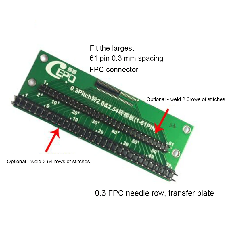 FPC Adapter Board to Straight Plug Pin 2.54 0.3mm Pitch MIPI LVDS LCD Soft Line Adapter Board
FPC Adapter Board to Straight Plug Pin 2.54 0.3mm Pitch MIPI LVDS LCD Soft Line Adapter Board