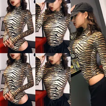 2019 Autumn Womens Bodysuit Fashion High Neck Leopard Print Bodycon Jumpsuit Romper Leotard Slim Long Sleeve Playsuit Womens Hot
2019 Autumn Womens Bodysuit Fashion High Neck Leopard Print Bodycon Jumpsuit Romper Leotard Slim Long Sleeve Playsuit Womens Hot