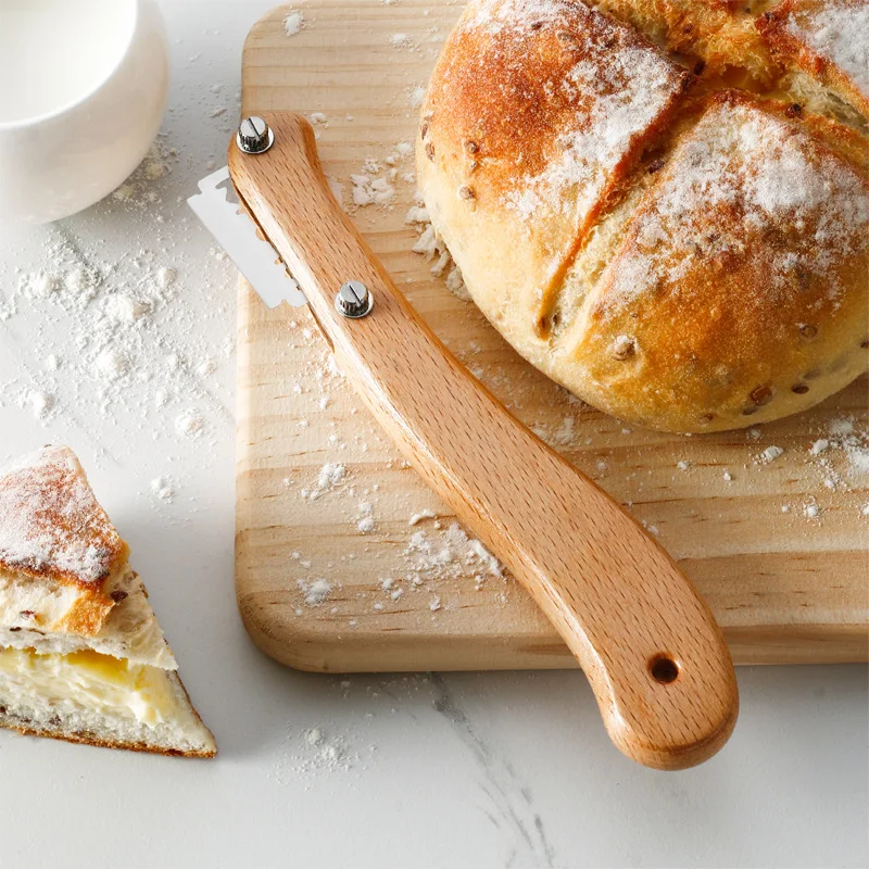 New Curved Bread Spatula With Wooden Handle Stainless Steel Blade Bread Cutter Practical Baking Tools Creative Bread Tools
New Curved Bread Spatula With Wooden Handle Stainless Steel Blade Bread Cutter Practical Baking Tools Creative Bread Tools