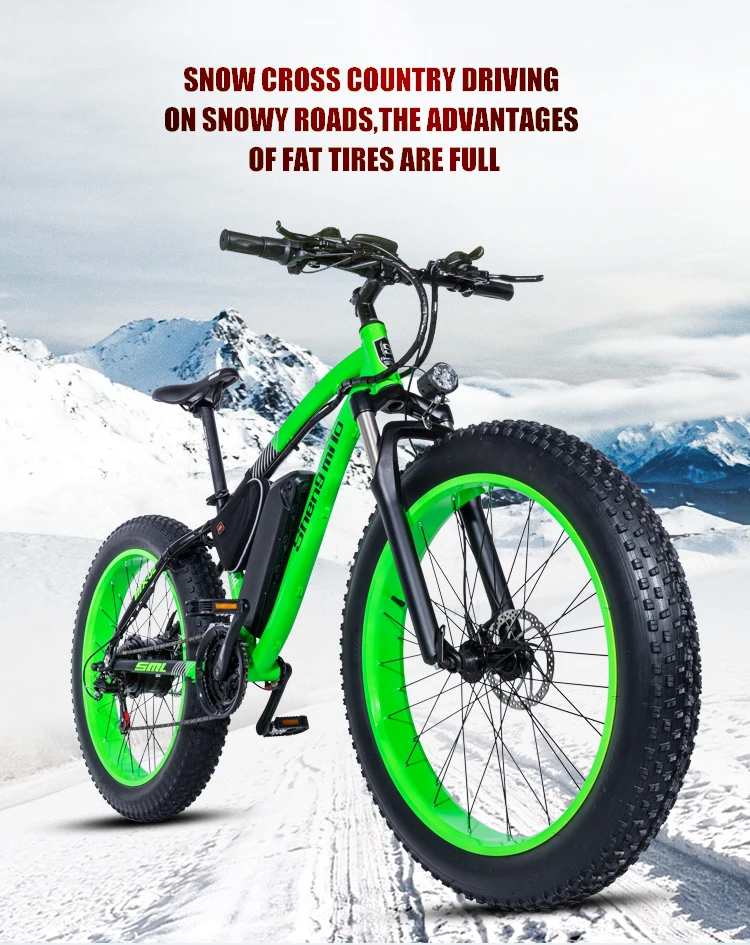 Sale Electric bike 1000W Electric Fat Bike Beach Bike Cruiser Electric Bicycle 48V17AH lithium battery ebike electric mountain bike 4