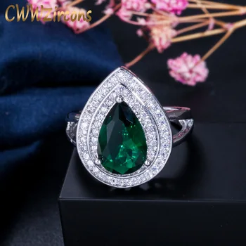 CWWZircons Classic Women Engagement Party Jewelry High Quality Big Tear Drop Green Crystal Rings with Zirconia Stones R026 
CWWZircons Classic Women Engagement Party Jewelry High Quality Big Tear Drop Green Crystal Rings with Zirconia Stones R026