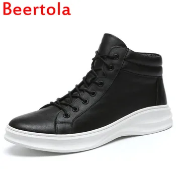 Black Real leather Men's Flats Shoes High Top Zapatillas Hombre Round Toe Classic Tenis Masculino Casual Style Shoes Men
Black Real leather Men's Flats Shoes High Top Zapatillas Hombre Round Toe Classic Tenis Masculino Casual Style Shoes Men