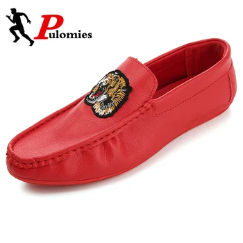 PULOMIES Men Casual Leather Loafers Shoes Men Soft Moccasins Tiger Flats Driving Shoes Footwear Slip-On Walking Shoes Loafers
PULOMIES Men Casual Leather Loafers Shoes Men Soft Moccasins Tiger Flats Driving Shoes Footwear Slip-On Walking Shoes Loafers
