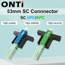 ONTi High Quality 53MM SC APC SM Single-Mode Optical Connector FTTH Tool Cold Connector Tool SC UPC Fiber Optic Fast Connnector ONTi High Quality 53MM SC APC SM Single-Mode Optical Connector FTTH Tool Cold Connector Tool SC UPC Fiber Optic Fast Connnector