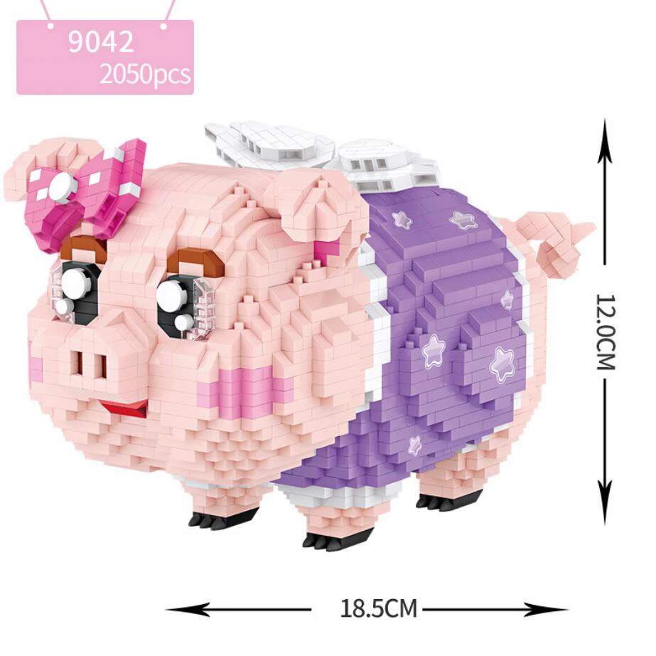 Lovely cartoon angel Pink pig micro diamond building block animal piggy bank money pot nanobricks education toys for gifts 
Lovely cartoon angel Pink pig micro diamond building block animal piggy bank money pot nanobricks education toys for gifts