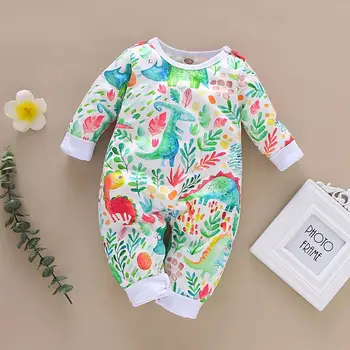 2019 Autumn Newborn Baby Girls Dinosaur Floral Print Long Sleeve Casual Kids Rompers Infant Cotton Jumpsuits Toddler Clothes
2019 Autumn Newborn Baby Girls Dinosaur Floral Print Long Sleeve Casual Kids Rompers Infant Cotton Jumpsuits Toddler Clothes
