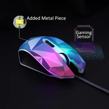 Profession Gaming Mouse 3200 DPI Wired Mice USB 7 Circular Breathing LED Light Mouse Diamond for Latop Computer PC
Profession Gaming Mouse 3200 DPI Wired Mice USB 7 Circular Breathing LED Light Mouse Diamond for Latop Computer PC