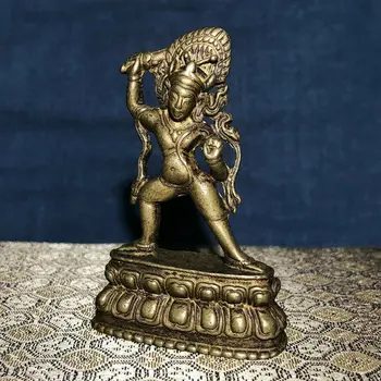 Rare Collectible Chinese Old Brass Handwork Tibetan Buddhism Buddha Statue
Rare Collectible Chinese Old Brass Handwork Tibetan Buddhism Buddha Statue