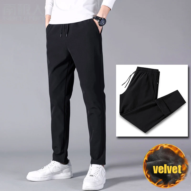 Autumn Winter Men's Casual Pants Sweatpant Brand Loose Straight Elastic PlushThickened Warm Sportwear Trouser Tracksuit Men
Autumn Winter Men's Casual Pants Sweatpant Brand Loose Straight Elastic PlushThickened Warm Sportwear Trouser Tracksuit Men