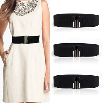 New Fashion Lady's Wide Elastic Belt Leather Belt Double Metal Buckle Waistband Stretchy Women Waist Belt
New Fashion Lady's Wide Elastic Belt Leather Belt Double Metal Buckle Waistband Stretchy Women Waist Belt