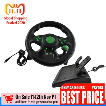 Racing Sim Game Steering Wheel With Pedals For XBOX 360 PS2 PS3 Computer USB Car Steering Wheel 180 Degree USB Vibration Auto
Racing Sim Game Steering Wheel With Pedals For XBOX 360 PS2 PS3 Computer USB Car Steering Wheel 180 Degree USB Vibration Auto
