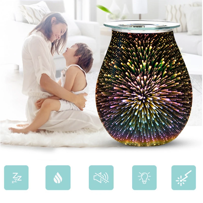 3D Fireworks LED Holographic Electric Aroma Touch Lamp Wax Melting Burner Lamp Night Light Aromatherapy Diffuser Wax Warmer
3D Fireworks LED Holographic Electric Aroma Touch Lamp Wax Melting Burner Lamp Night Light Aromatherapy Diffuser Wax Warmer