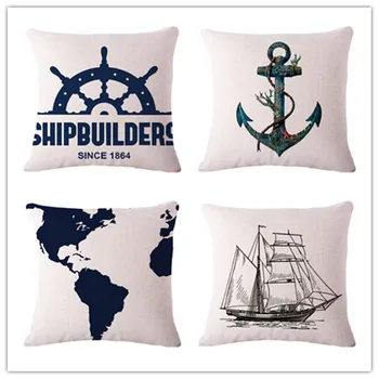 Decorative throw pillows case Mediterranean sailing yacht anchor cushion cover for sofa home decor almofadas pillowcase 45x45cm
Decorative throw pillows case Mediterranean sailing yacht anchor cushion cover for sofa home decor almofadas pillowcase 45x45cm