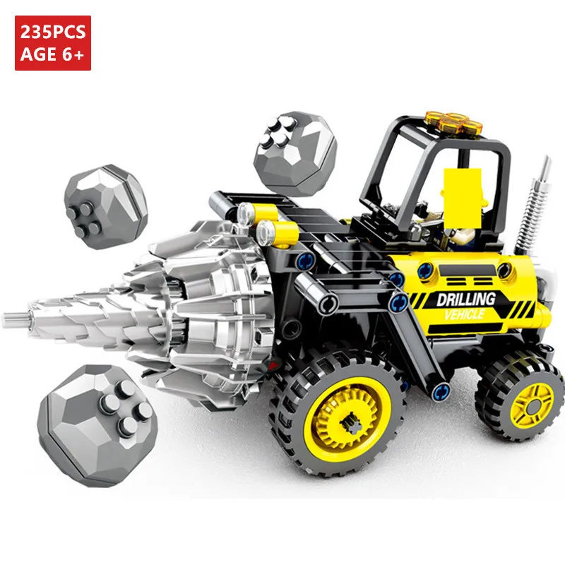 235Pcs City Engineering Drilling Vehicle Roller Truck Building Blocks Sets Technic Bricks Educational Toys for Children
235Pcs City Engineering Drilling Vehicle Roller Truck Building Blocks Sets Technic Bricks Educational Toys for Children